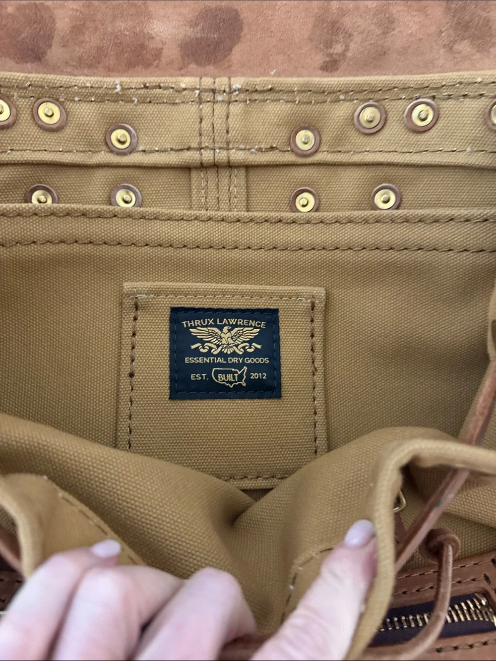 Thrux Lawrence backpack leather and canvas NEW SEE DESCRIPTION